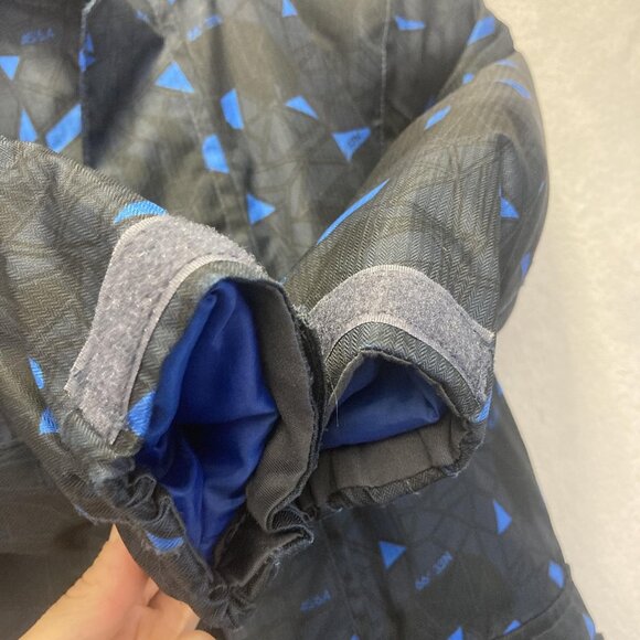 Minymo Fleece Lined Fur Trim Snowsuit Size 4 (4T) Black Blue Hooded One Piece - Picture 14 of 16